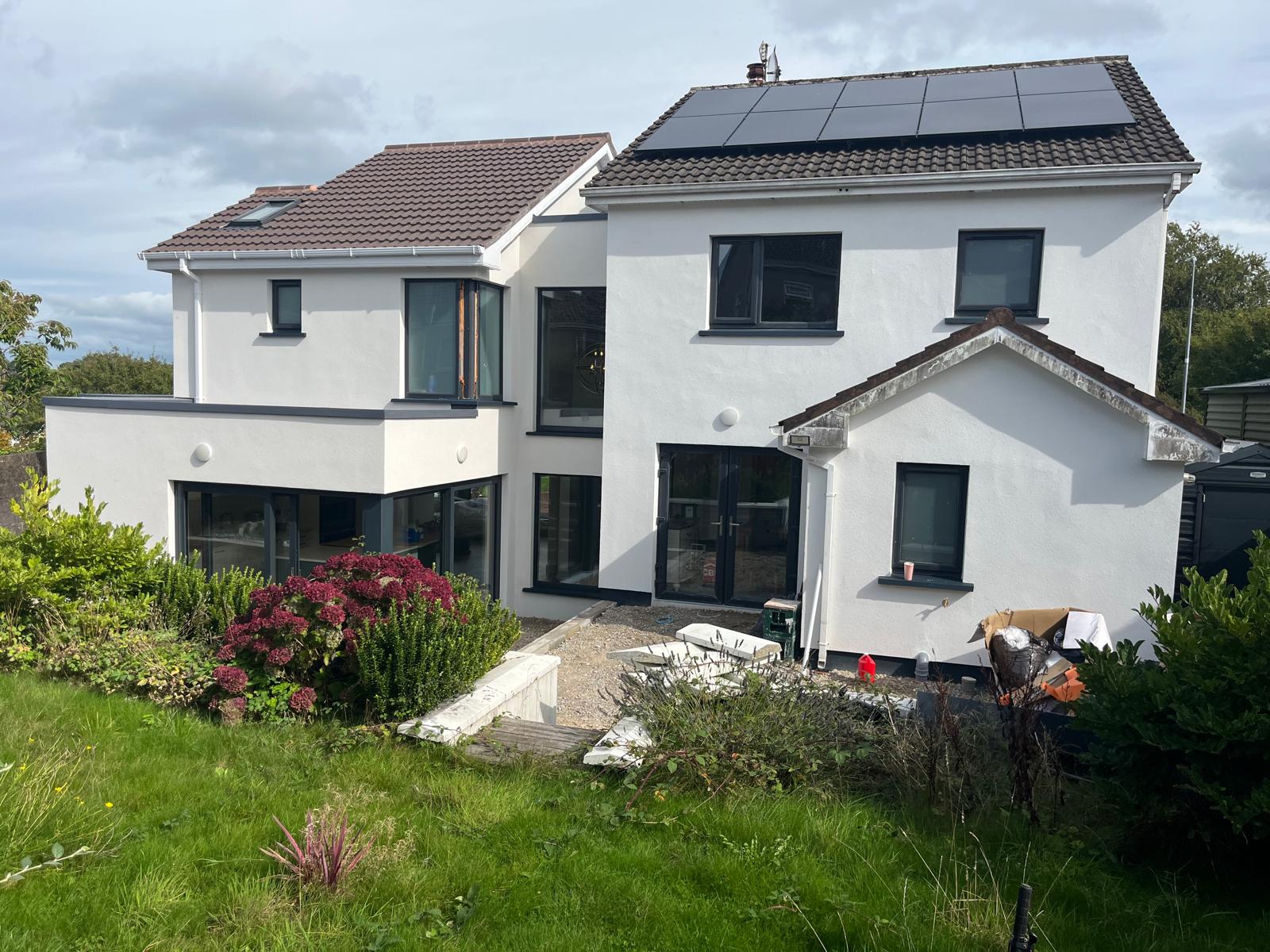 Rear view of constructed project and garden